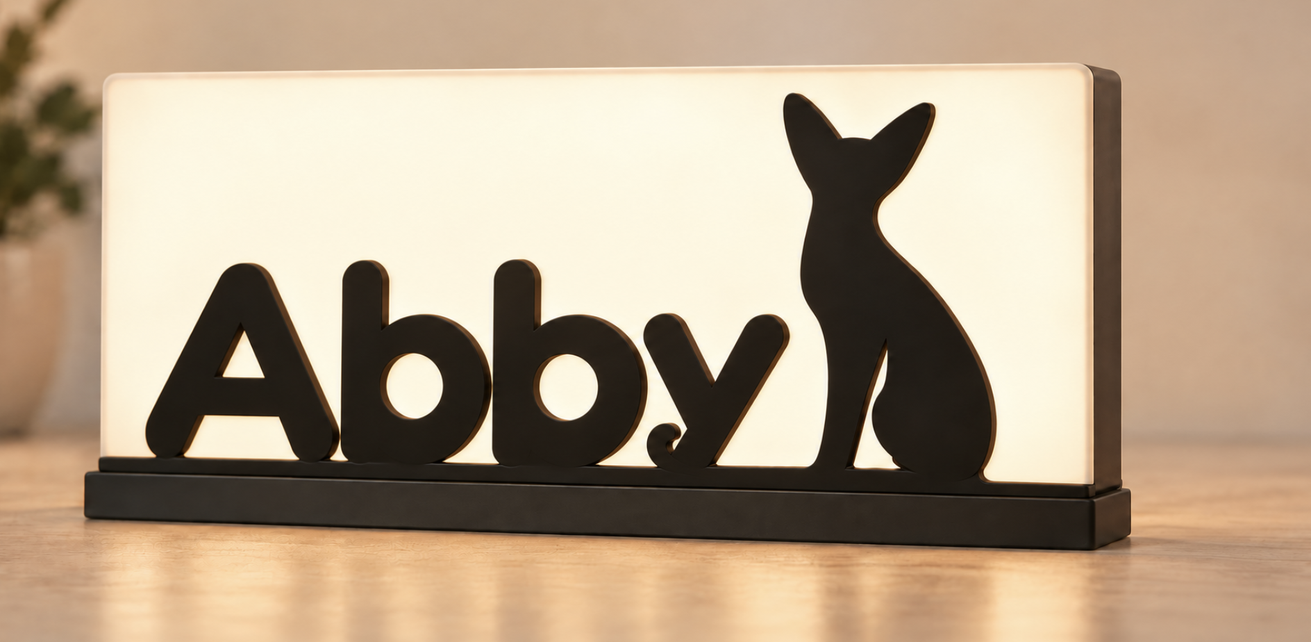 Abby Logo 台灯设计效果图